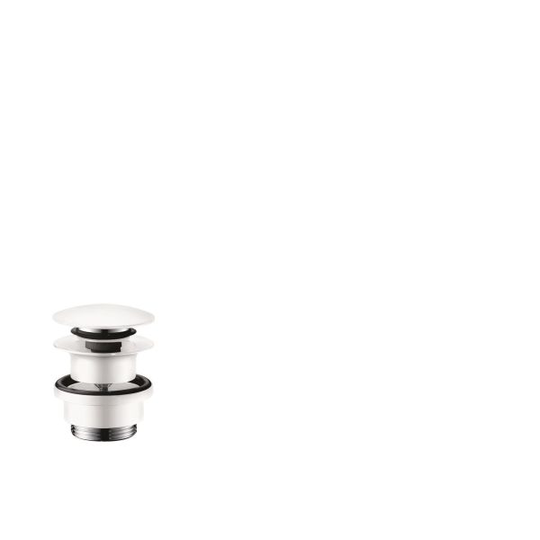 Hansgrohe 50100700 Bottenventil för tvättställ, Push-Open, 1 1/4" Mattvit