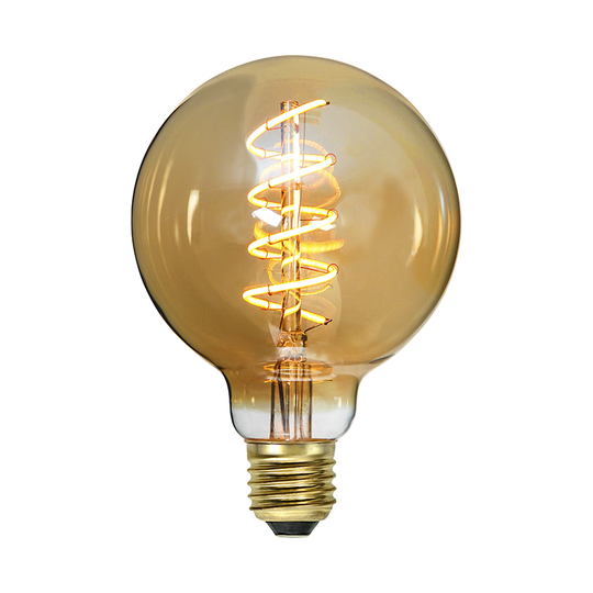 LED-LAMPA E27 G95 DECOLED SPIRAL AMBER Star Trading