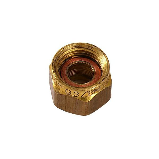 Ezze 1885029 Klämringsmutter gul, mässing, för metall 12xG10