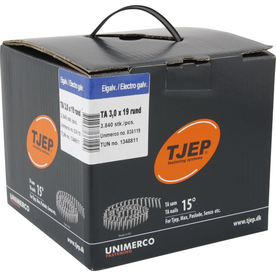 TJEP 836119 Pappspik rullbandad, TA 3 x 19 mm, FZB, 3840-pack